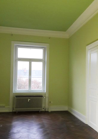 Grüne Zimmerwand